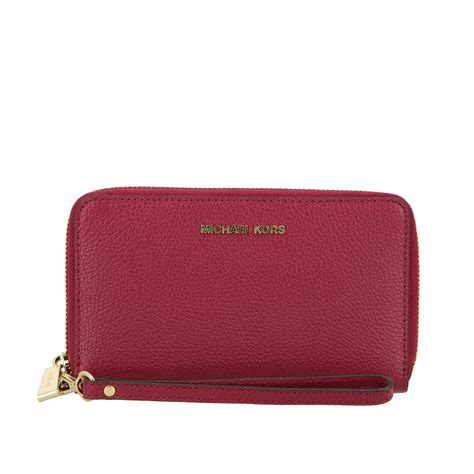 michael kors large flap wallet|michael kors dark cherry wallet.